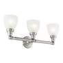 4_Classic 3-Light 10-in Brushed Nickel Bell Vanity Light more views