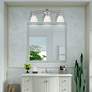 6_Classic 3-Light 10-in Brushed Nickel Bell Vanity Light more views