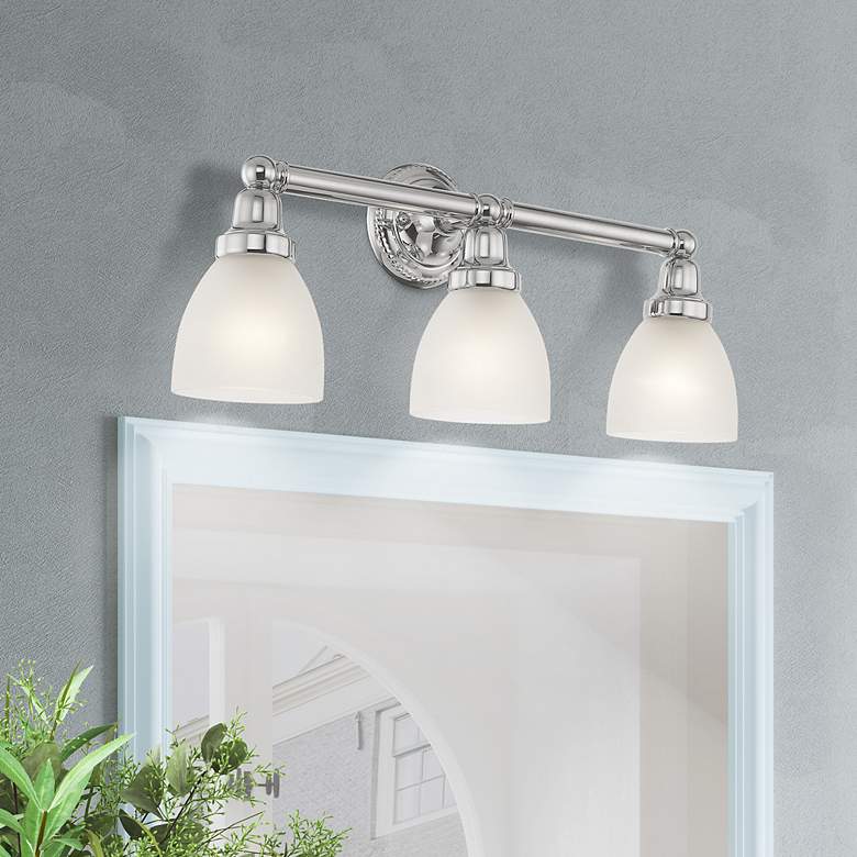 Image 1 Classic 3 Light Polished Chrome Bath Vanity