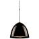 Classic 9.6" Matte Chrome Pendant w/ Black Aluminum Shade
