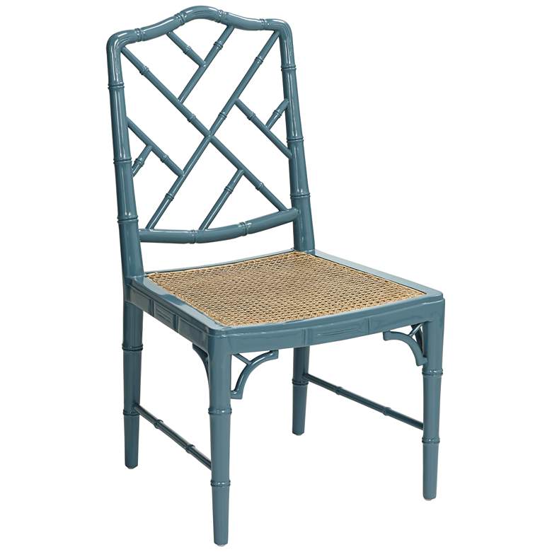 Image 1 Classic Bamboo Blue Side Chair