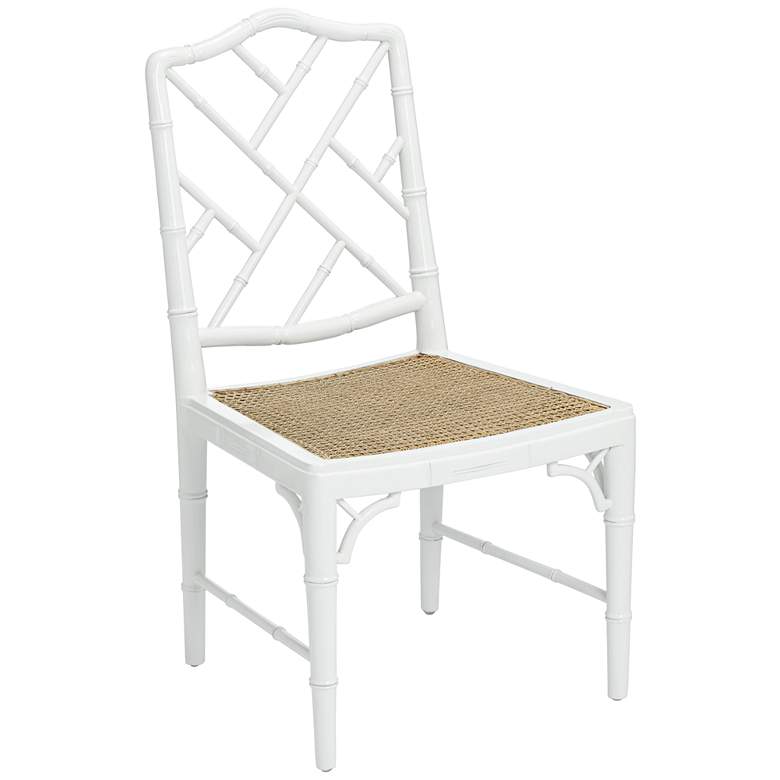 Image 1 Classic Bamboo White Side Chair