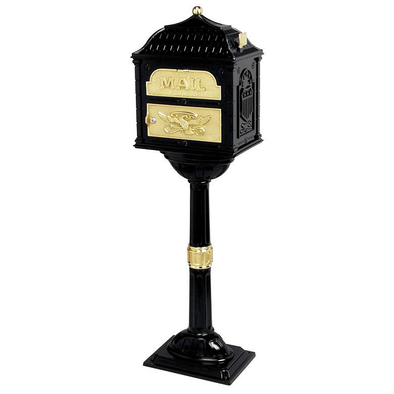 Image 1 Classic Black Pedestal Mailbox