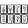 Classic Botany 21" High 8-Piece Framed Printed Wall Art Set
