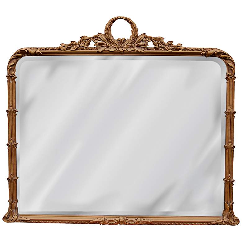 Image 1 Classic Buffet 37 1/4 inch Wide Antique Gold Wall Mirror