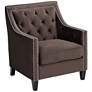3_Classic Chocolate Brown Tufted Armchair