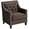 Classic Chocolate Brown Tufted Armchair