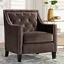 2_Classic Chocolate Brown Tufted Armchair