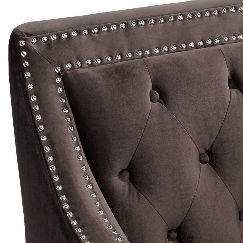 Image 6 Classic Chocolate Brown Tufted Armchair more views