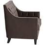 Classic Chocolate Brown Tufted Armchair in scene