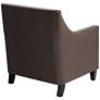 Classic Chocolate Brown Tufted Armchair in scene