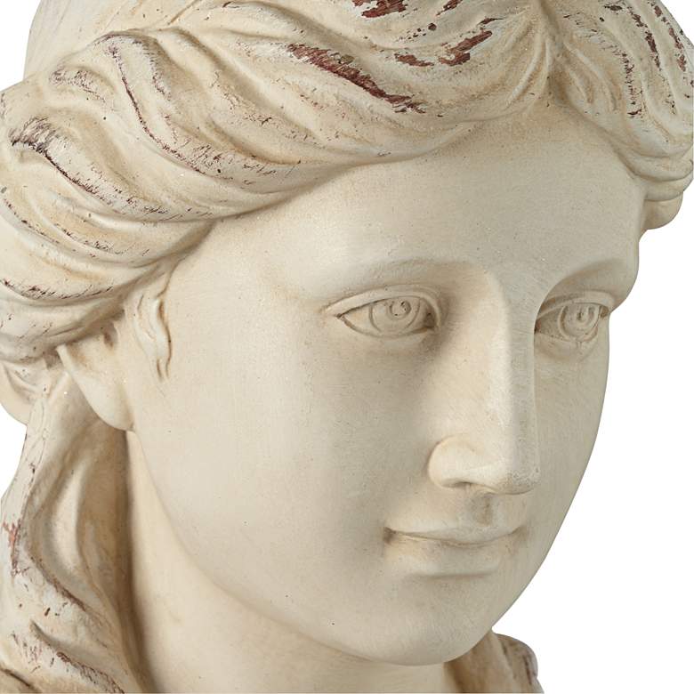Image 4 Classic Greek 17 1/2 inch High Antique White Bust Sculpture more views