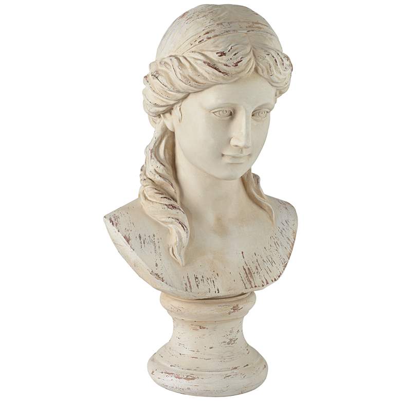 Image 6 Classic Greek 17 1/2 inch High Antique White Bust Sculpture more views