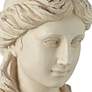 Classic Greek 17 1/2"H Antique White Bust With Black Round Riser