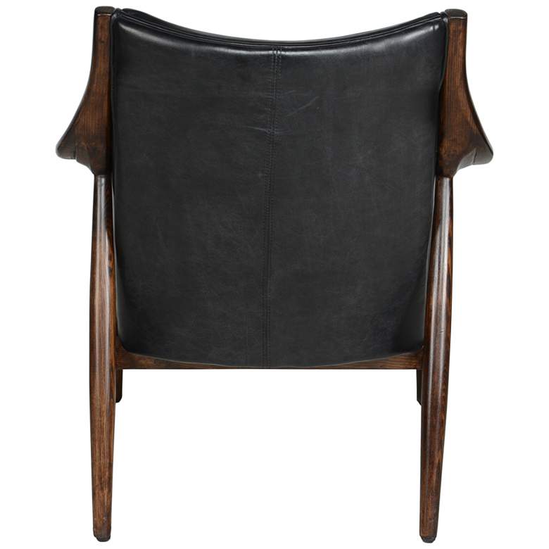 Image 6 Classic Home Kiannah 27 1/2" Wide Black Top Grain Leather Club Chair more views