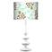 Classic Mist And Taupe Giclee Paley White Table Lamp