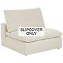 1_Classic Natural Linen Slipcover for Skye Peyton Armless Sectional Chairs