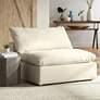 4_Classic Natural Linen Slipcover for Skye Peyton Armless Sectional Chairs more views