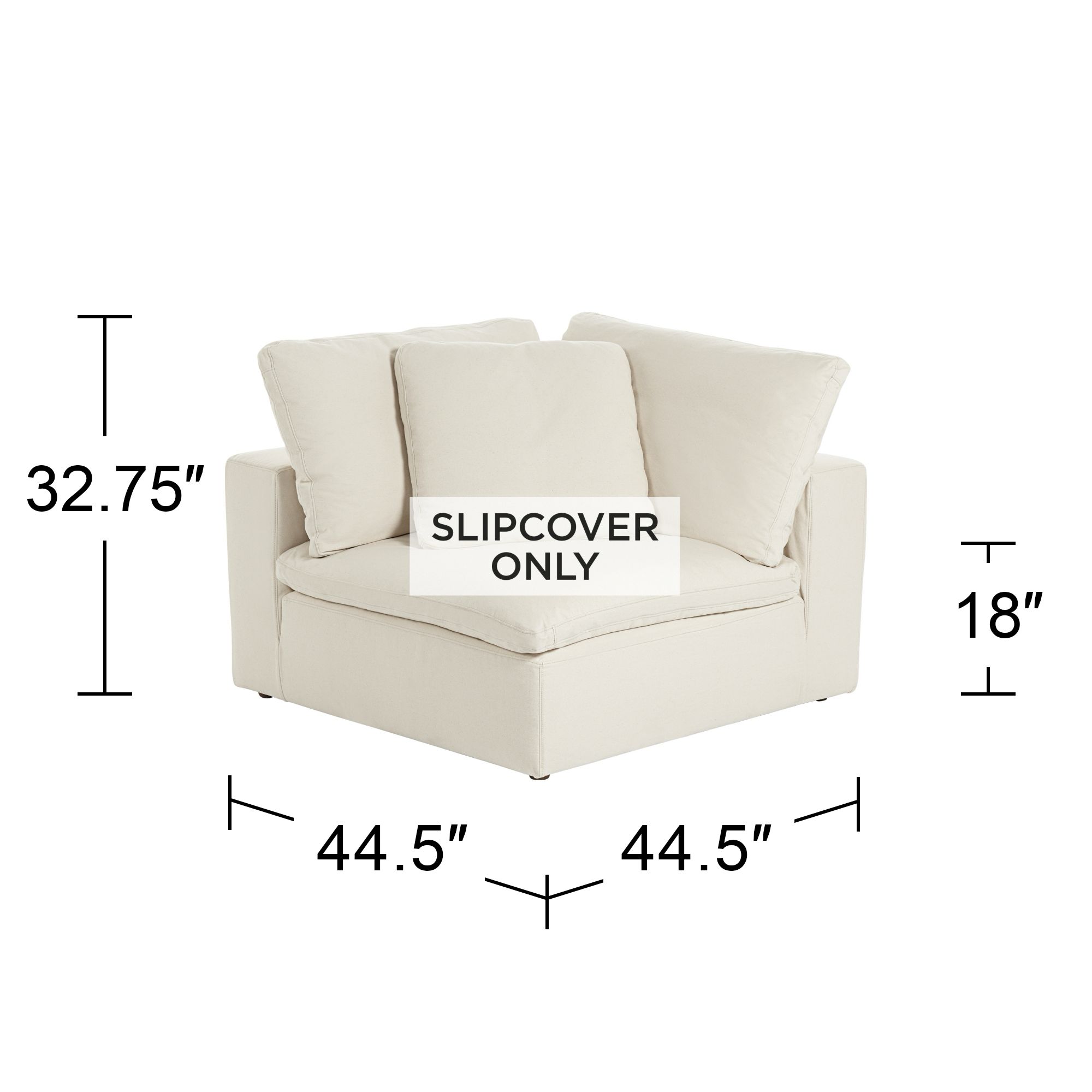 Image 5 Classic Natural Linen Slipcover for Skye Peyton Corner Sectional Chairs more views