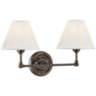 Classic No.1 10 1/2"H Distressed Bronze 2-Light Wall Sconce