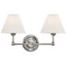 Classic No.1 10 1/2"H Polished Nickel 2-Light Wall Sconce