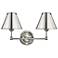 Classic No.1 10 1/2"H Polished Nickel Shade 2-Light Sconce