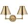 Classic No.1 12 1/4" High Aged Brass Shade Wall Sconce