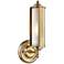 Classic No.1 12 1/4" High Aged Brass Tube Wall Sconce