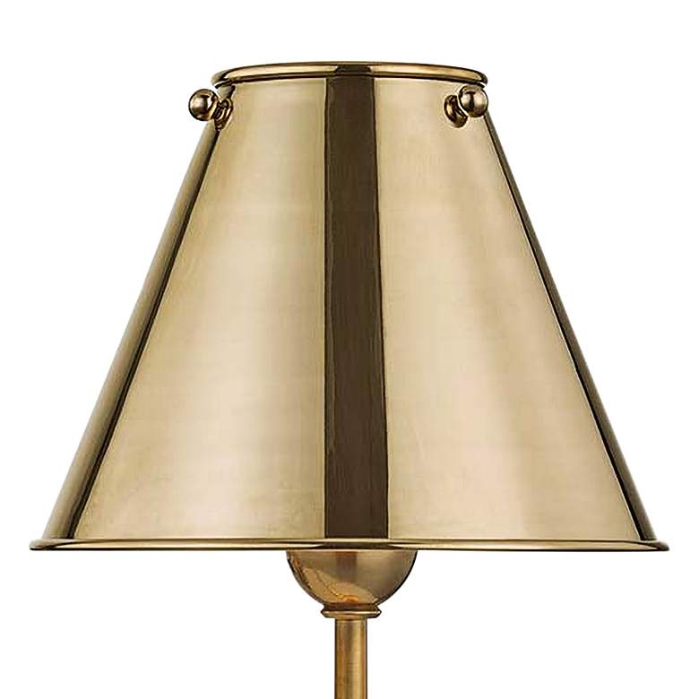 Image 2 Classic No.1 12 1/4" High Aged Brass Wall Sconce more views