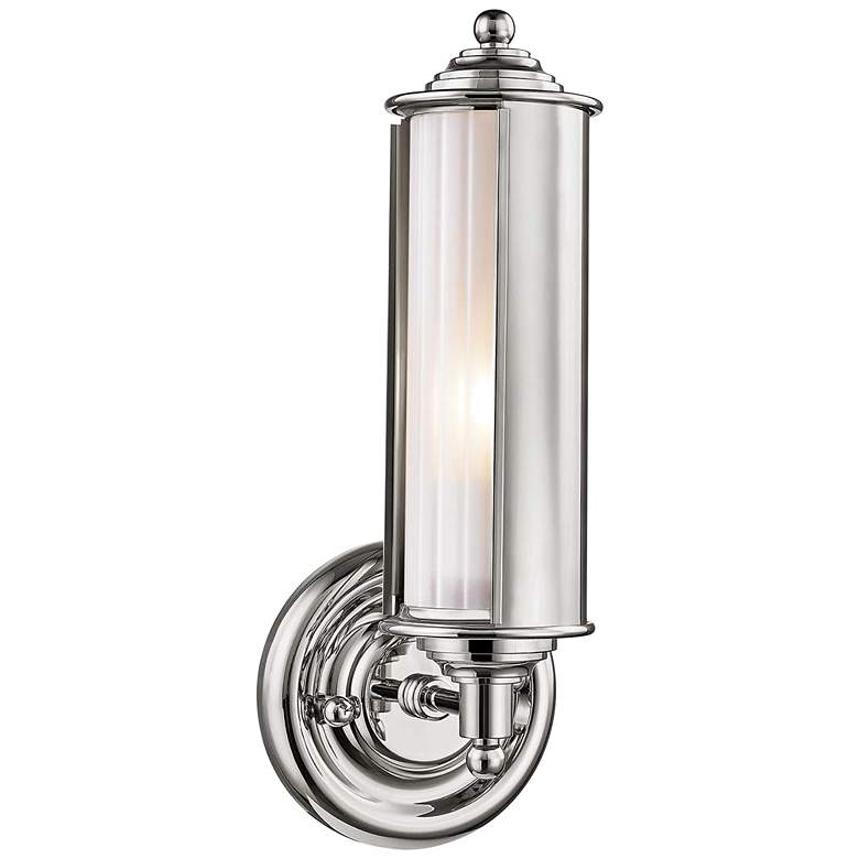 Image 1 Classic No.1 12 1/4" High Polished Nickel Tube Wall Sconce