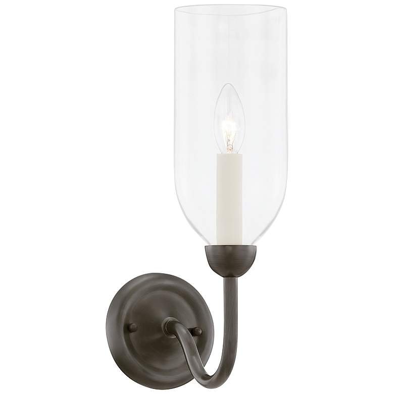 Image 2 Classic No.1 14 3/4 inch High Distressed Bronze Wall Sconce