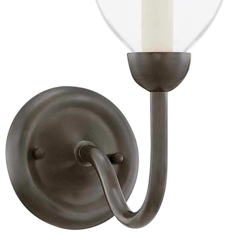 Image 4 Classic No.1 14 3/4 inch High Distressed Bronze Wall Sconce more views
