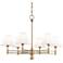 Classic No.1 32" Wide Aged Brass 6-Light Chandelier