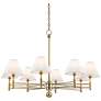Classic No.1 40" Wide Aged Brass 8-Light Chandelier