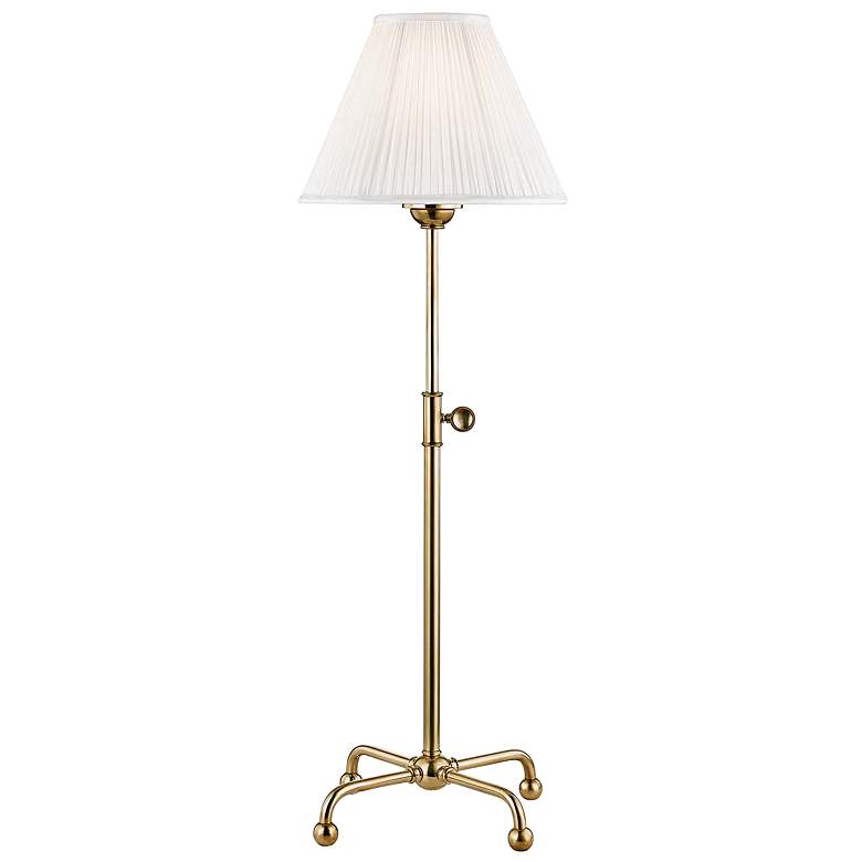 Image 1 Classic No.1 Aged Brass Adjustable Table Lamp