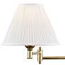 Classic No.1 Aged Brass Plug-In Swing Arm Wall Lamp