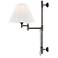 Classic No.1 Distressed Bronze Plug-In Swing Arm Wall Lamp
