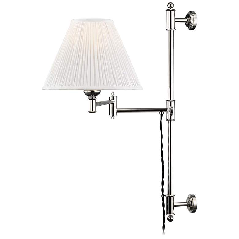 Image 1 Classic No.1 Polished Nickel Plug-In Swing Arm Wall Lamp