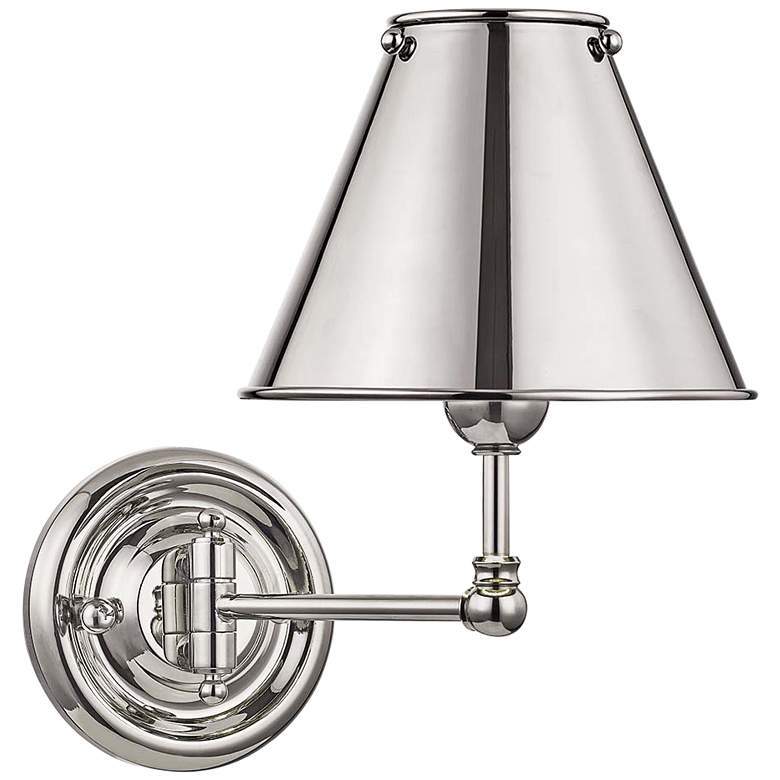 Image 1 Classic No.1 Polished Nickel Swing Arm Wall Lamp