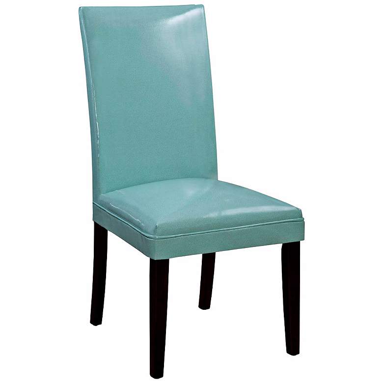 Image 1 Classic Parson Turquoise Chair With Wood Leg