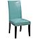 Classic Parson Turquoise Chair With Wood Leg