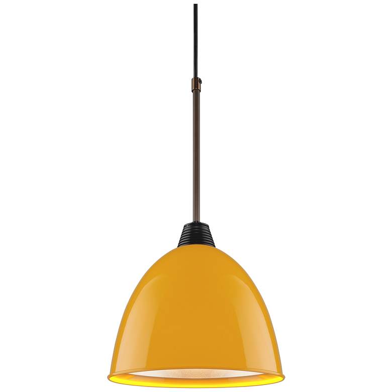 Image 1 Classic - Pendant - E26 Base - Bronze Finish - Canary Yellow