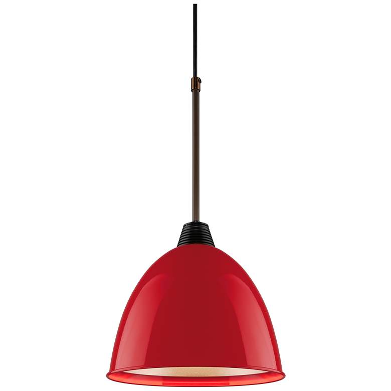 Image 1 Classic - Pendant - E26 Base - Bronze Finish - Gypsy Red