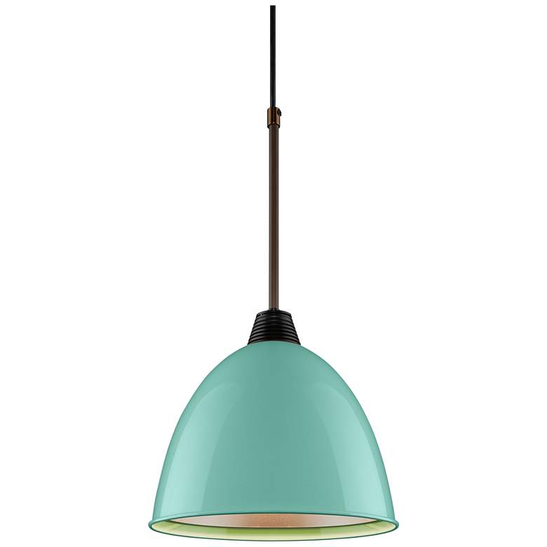 Image 1 Classic - Pendant - E26 Base - Bronze Finish - Larkspur Blue