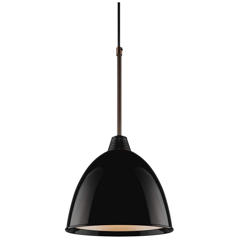 Image 1 Classic - Pendant - LED - Bronze Finish - Black Shade