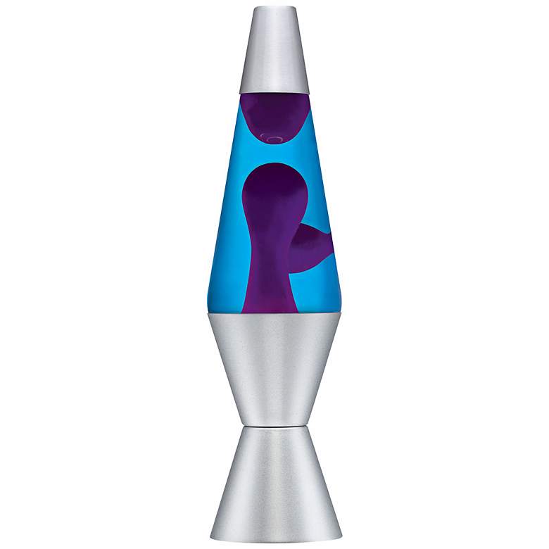 Image 1 Classic Purple and Blue with Silver Base Official Lava&#174; Lamp