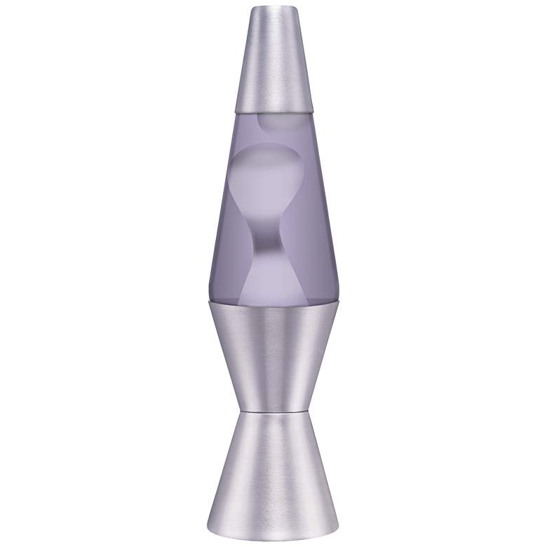 Image 1 Classic Purple - White 14 1/2 inch-H Silver Official Lava Lamp