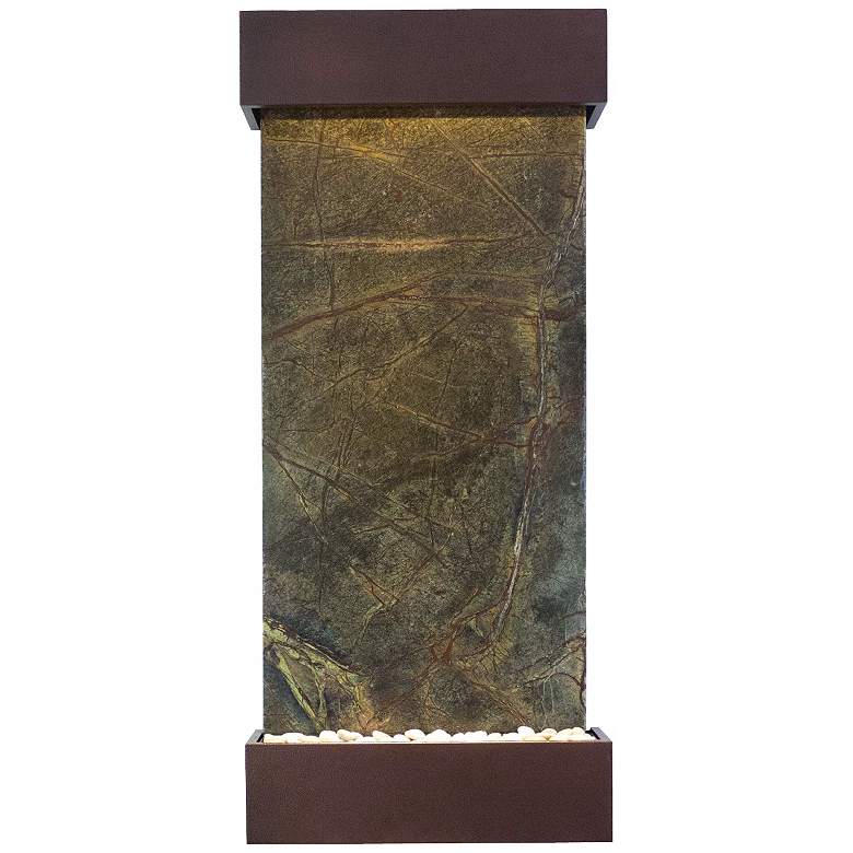 Image 1 Classic Quarry 58" Green Marble Copper vein Indoor Fountain