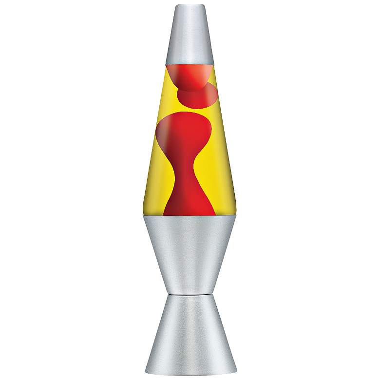 Image 1 Classic Red and Yellow Silver Base Lava&#174; Lamp
