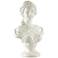Classic Roman 16" High White Faux Marble Finish Female Bust Statue